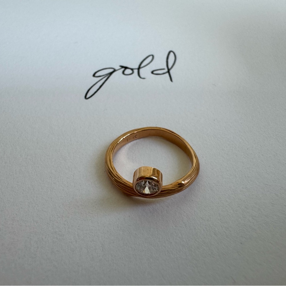 Rebecca Overmann Rose Gold and Diamond Ring
